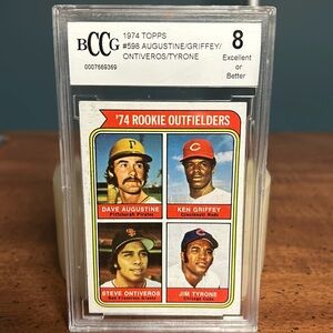 Ken Griffey Sr 1974 Topps Rookie Outfielders Graded 8